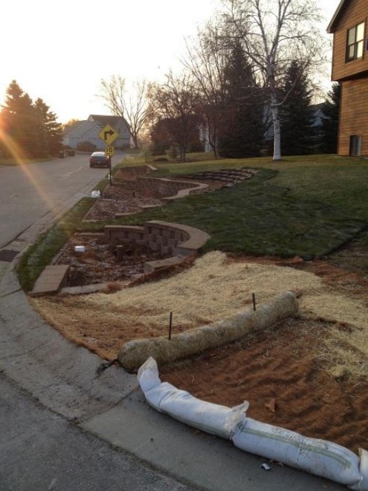 Image slide of Bioretention System installed with the Clean Water Fund Grant
